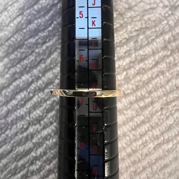 Genuine Diamond 14K Gold Filled HN Stacker Ring - Picture 10 of 10